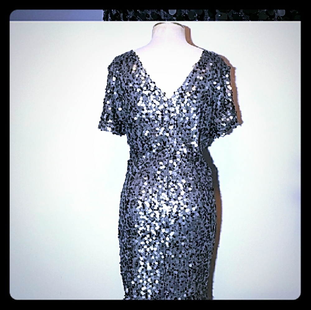Silver sequin plus size dress! 1x stretchy